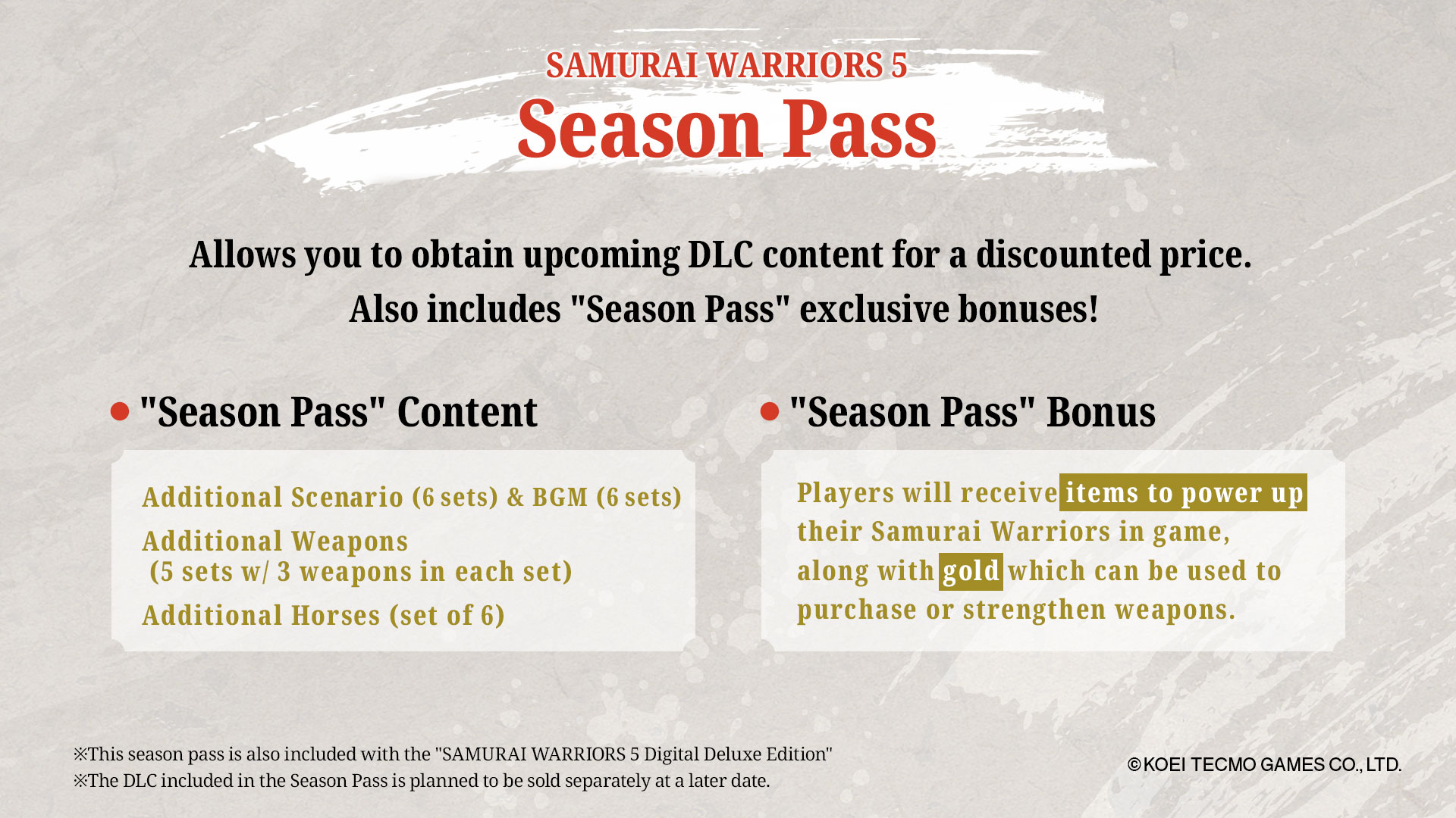 Season Pass Update - Now available separately from the Deluxe